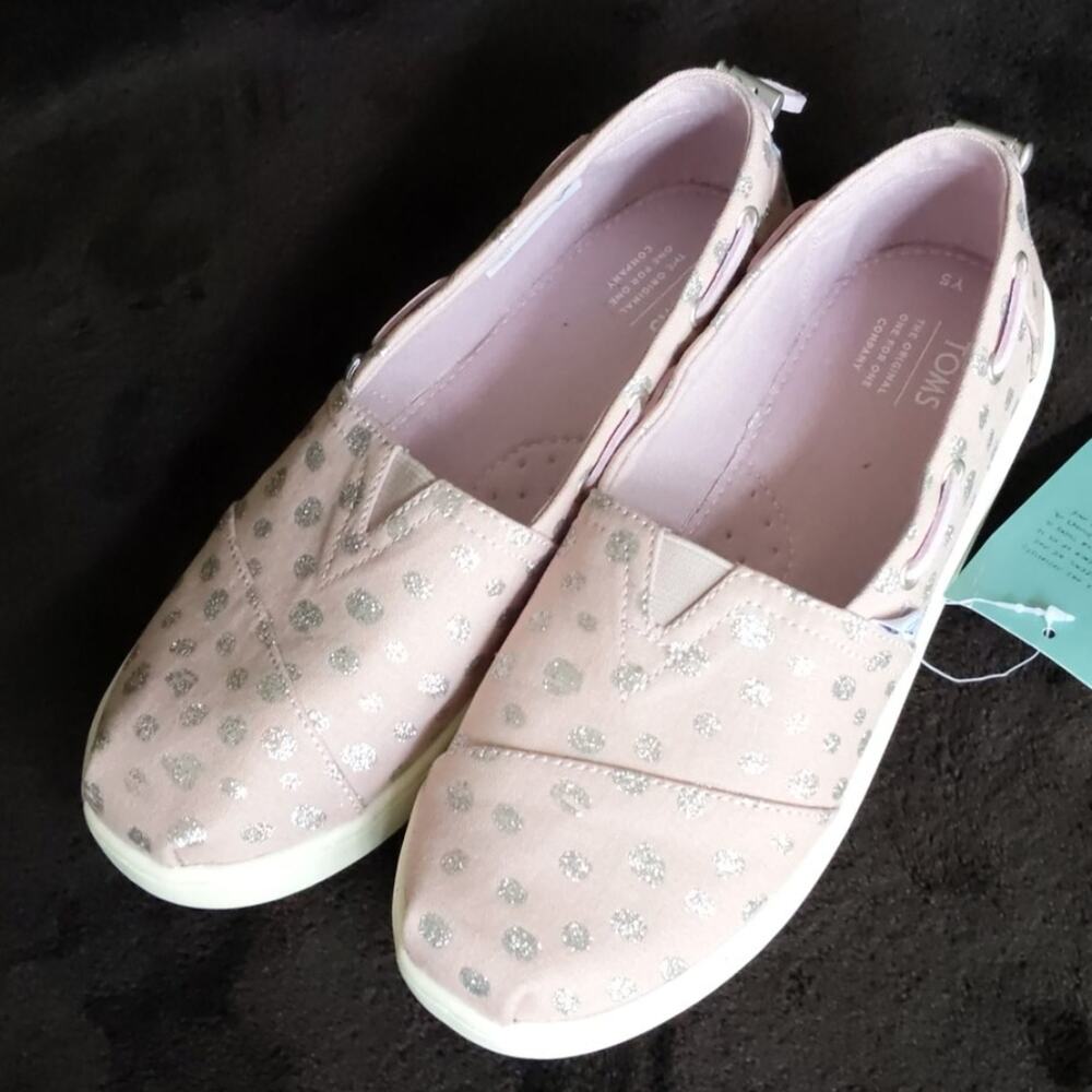 Tom's Girl's Bimini Slip On Youth Big Girls 5